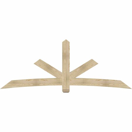 Ekena Millwork Alberta Rough Sawn Timber Gable Bracket, Douglas Fir, 108"W x 40"H x 4"D x 6"F, 9/12 Pitch GBW108X40X0406ALB00RDF